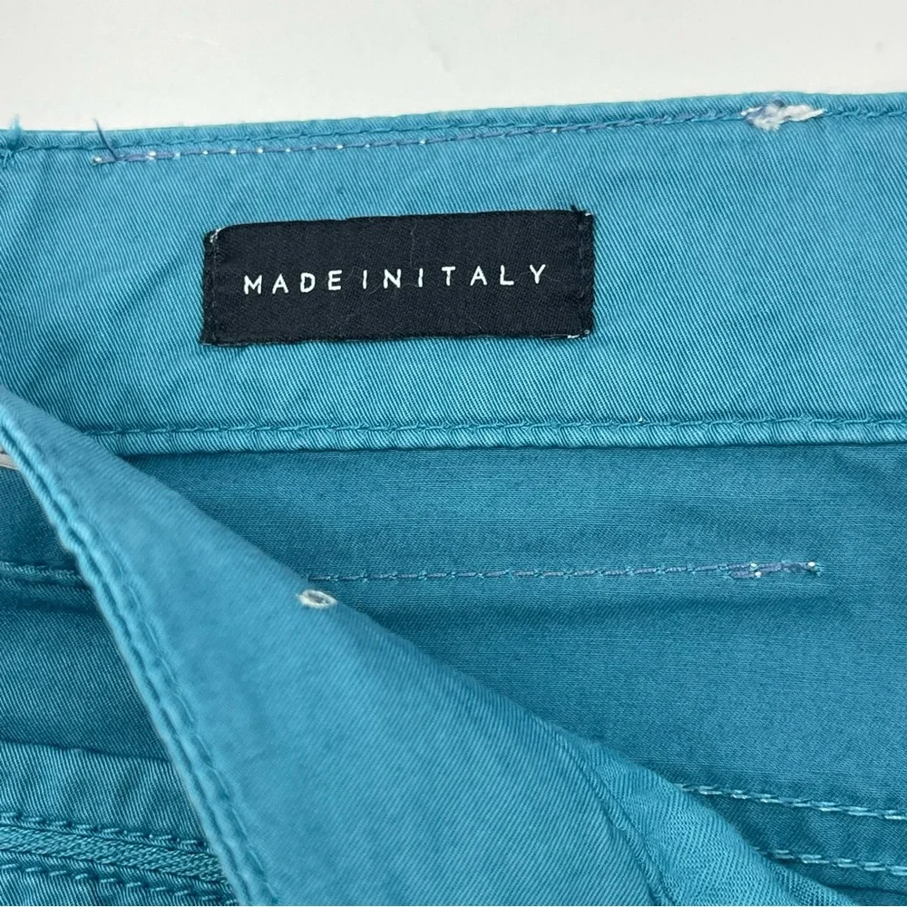 TALERIA ZED Men's Casual Straight Leg Teal Blue 5-Pocket Pants Size 36 x 27.5